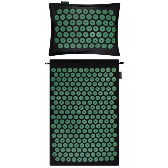 Akupresūros Kilimėlis Su Pagalve Spokey AKUMAT Juodas/Žalias