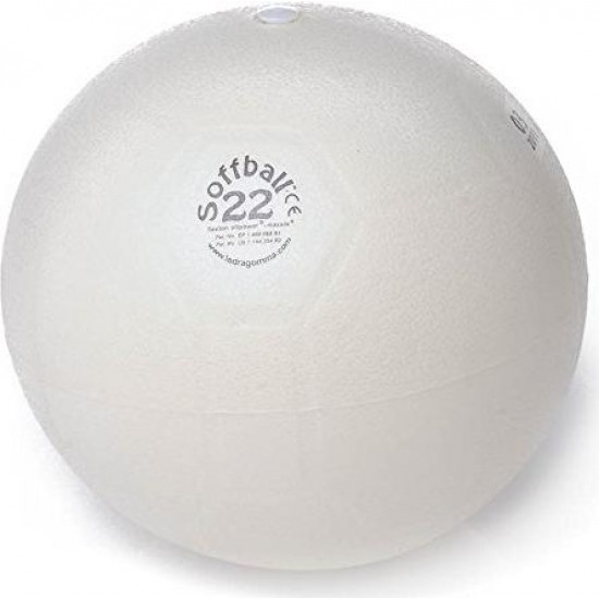 Aerobikas bumba PEZZI Soffball MAXAFE 22 cm, Balta