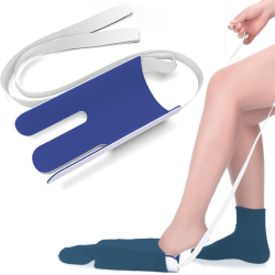 Pagalbinė priemonė kojinių movimui