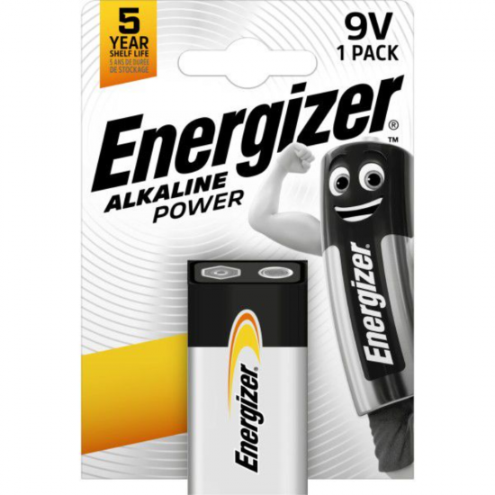 Šarminė baterija 6LR61 (1604, 6F22) 9V Alkaline Power Energizer