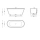 Dirbtinio akmens vonia SPN Torino 165x68cm, laisvai pastatoma
