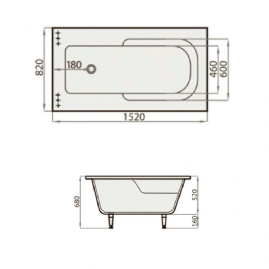 Dirbtinio akmens vonia SPN Viola152x82cm
