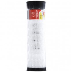 Badmintono plunksnelės, plastikinės, TB017 Teloon SMJ, 6 vnt. balta