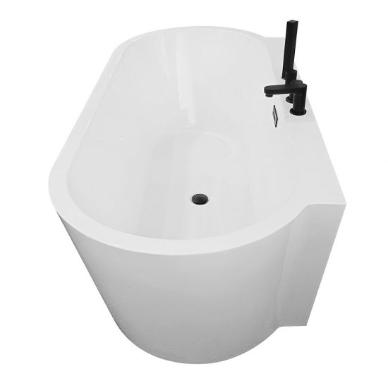 Vonia AMO-1014D Balta su juodu maišytuvu 170x80cm