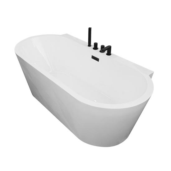 Vonia AMO-1014D Balta su juodu maišytuvu 170x80cm