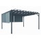 Bioklimatinė sodo pergola 3 × 4 m su slankiojančiu stogeliu ir 4 markizėmis