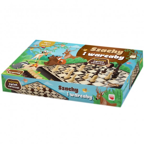 Šachmatai Ir Šaškės Pasakiškas Gyvūnų Pasaulis, 25 x 25 cm