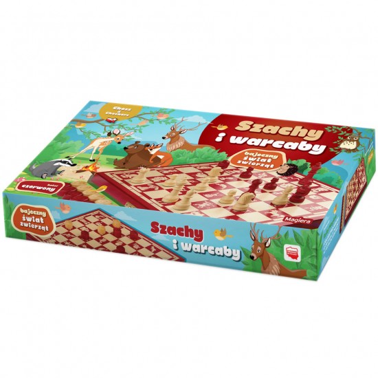 Šachmatai Ir Šaškės Pasakiškas Gyvūnų Pasaulis, 25 x 25 cm