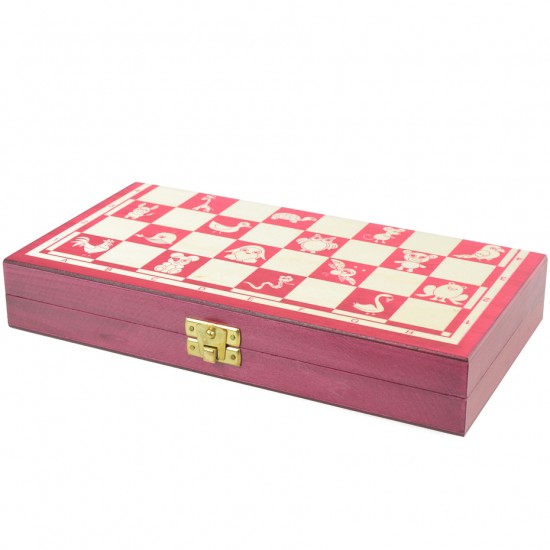 Šachmatai Ir Šaškės Pasakiškas Gyvūnų Pasaulis, 25 x 25 cm