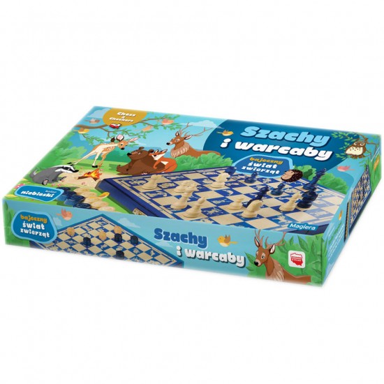 Šachmatai Ir Šaškės Pasakiškas Gyvūnų Pasaulis, 25 x 25 cm