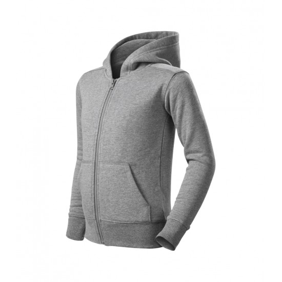 Vaikiškas džemperis MALFINI Trendy Zipper 412 Dark gray melange, 300 g/m²