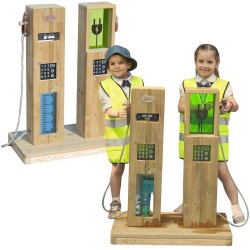 CLASSIC WORLD EDU Žaidimų degalinė su elektromobilių įkrovimo stotele