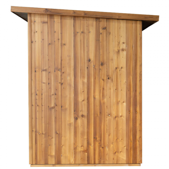 Sausā dārza sauna AMO-SS1320 ar krāsni 175x130x200cm trīsvietīga