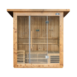 Sausā dārza sauna AMO-SS1520 ar krāsni 200x150x200cm trīsvietīga