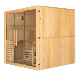 Sausā sauna AMO-EA4S ar plīti 200x180x200 četrvietīga