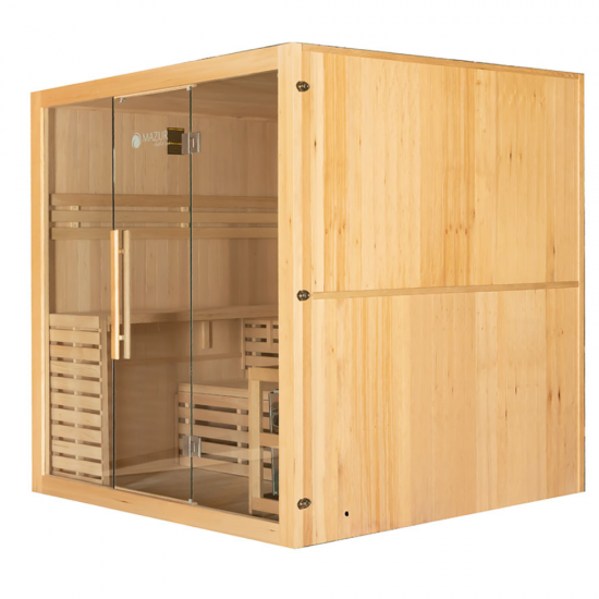 Sausā sauna AMO-EA4S ar plīti 200x180x200 četrvietīga Sausā sauna AMO-EA4S ar plīti 200x180x200 četrvietīga