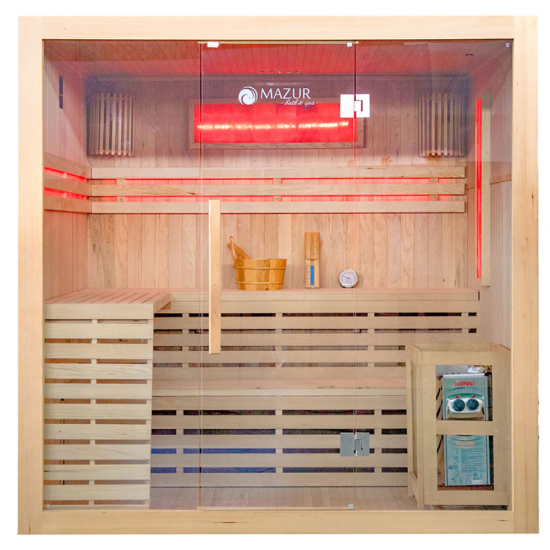 Sausā sauna AMO-EA4S ar plīti 200x180x200 četrvietīga Sausā sauna AMO-EA4S ar plīti 200x180x200 četrvietīga