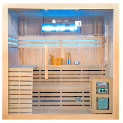 Sausā sauna AMO-EA4S ar plīti 200x180x200 četrvietīga