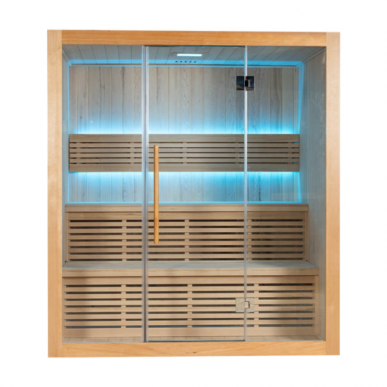 Sausā sauna AMO-SS1814H ar krāsni 180x140x200cm dubultā