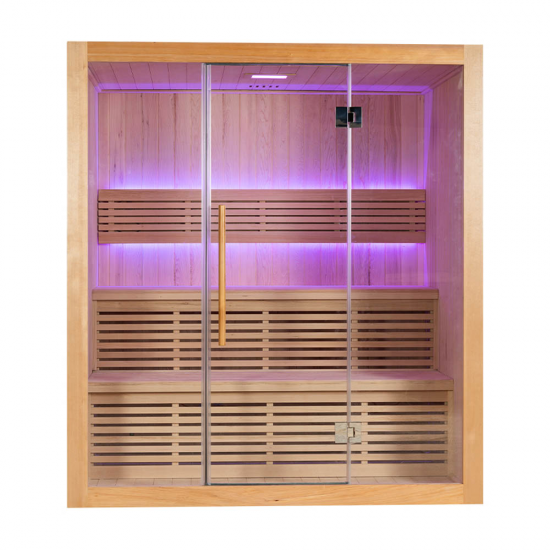 Sausā sauna AMO-SS1814H ar krāsni 180x140x200cm dubultā