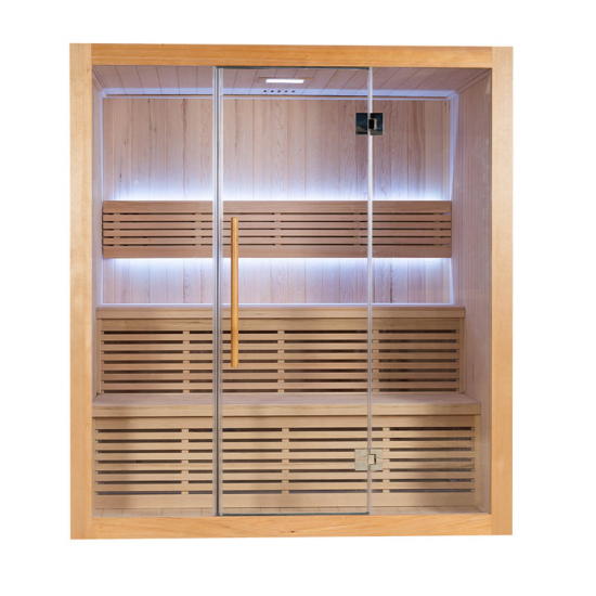 Sausā sauna AMO-SS1814H ar krāsni 180x140x200cm dubultā