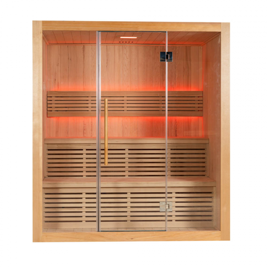 Sausā sauna AMO-SS1814H ar krāsni 180x140x200cm dubultā