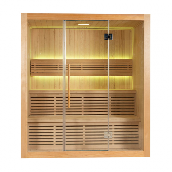 Sausā sauna AMO-SS1814H ar krāsni 180x140x200cm dubultā