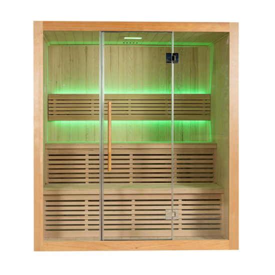 Sausā sauna AMO-SS1814H ar krāsni 180x140x200cm dubultā