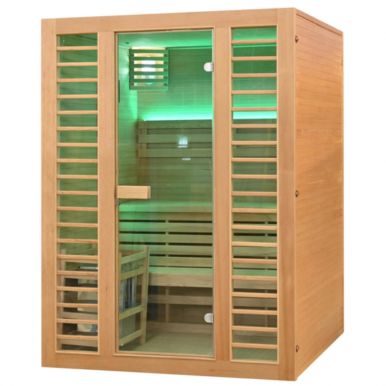 Sausā sauna AMO-TS3B XL ar krāsni 150x150x200 trīsvietīga