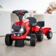 FALK CASE IH vaikiškas traktorius-paspirtukas su priekaba