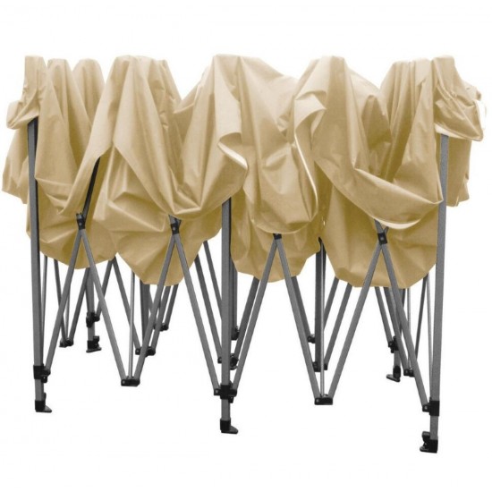 Sulankstoma pavėsinė Pop Up 3x3 m, su sienomis, Smėlio, X serijos, aliuminis