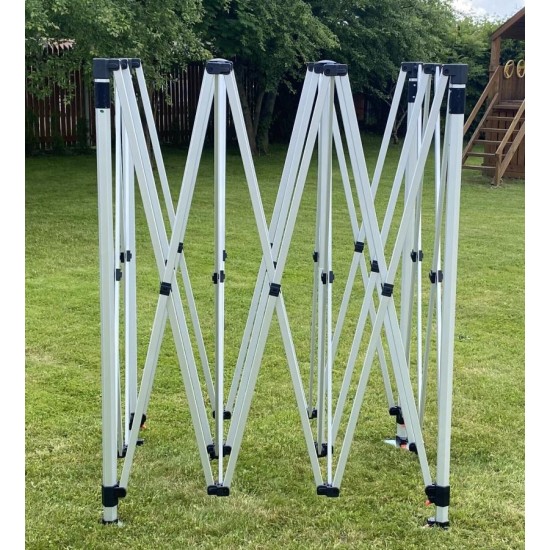 Sulankstoma pavėsinė Pop Up 3x4.5 m, su sienomis, Smėlio, X serijos, aliuminis
