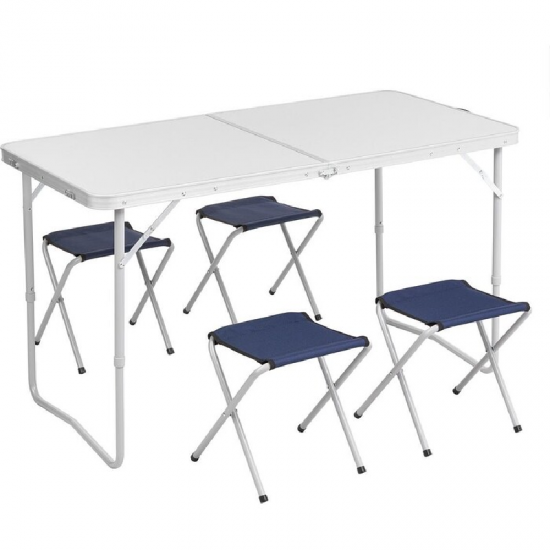Sulankstomas stalas su 4 kėdėmis Premier 120X60X67cm
