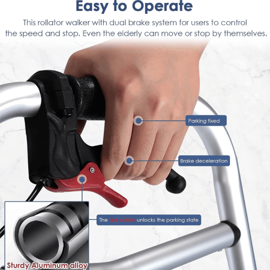 Sulankstomas vaikštynė KASMAN YC8201S su 2 ratukais ir rankiniu stabdžiu