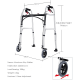 Sulankstomas vaikštynė KASMAN YC8201S su 2 ratukais ir rankiniu stabdžiu