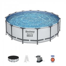 Karkasinis baseinas Bestway Steel Pro Max Set 488x122 cm, su filtruojančiu siurbliu ir priedais 5612Z