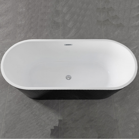 Laisvai stovinti griovelių vonia AMO-T1003B-150 150x75x58 cm