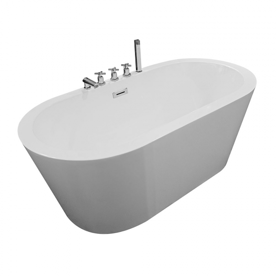 Laisvai stovinti vonia su chromuotu maišytuvu AMO-1035D 148x75x58 cm