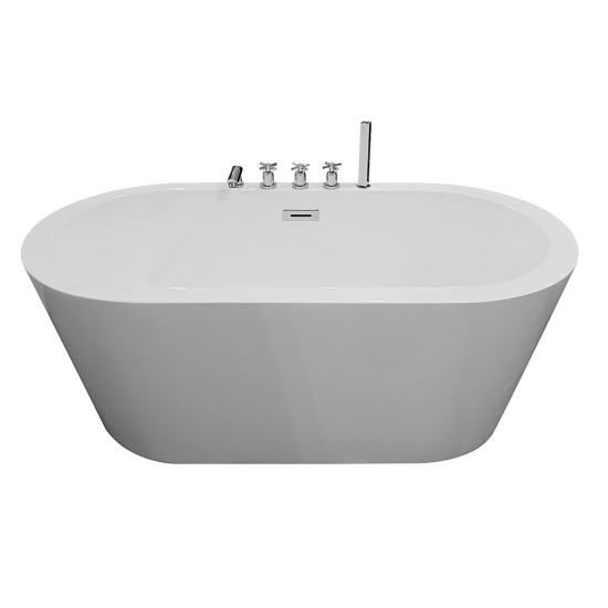 Laisvai stovinti vonia su chromuotu maišytuvu AMO-1035D 148x75x58 cm