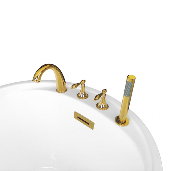 Laisvai stovinti vonia su auksiniu maišytuvu AMO-1036D 170x80x72 cm