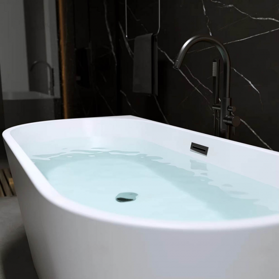 Laisvai stovinti prie sienos montuojama vonia AMO-1725-150 150x75x59 cm