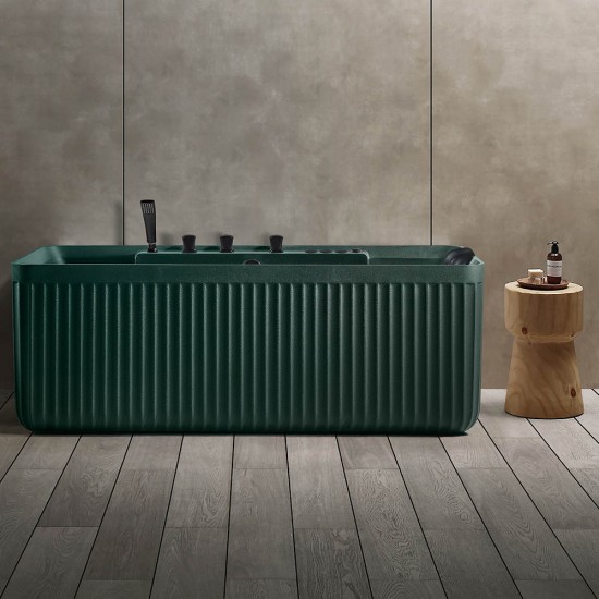 Laisvai pastatoma prie sienos montuojama SPA vonia su hidromasažu AMUE-D005MG 170x75x60 cm