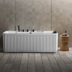 Laisvai pastatoma prie sienos montuojama SPA vonia su hidromasažu AMUE-D005W 170x75x60 cm