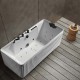Laisvai pastatoma prie sienos montuojama SPA vonia su hidromasažu AMUE-D005W 170x75x60 cm