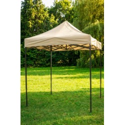 Pavėsinės stogo uždangalas 2 × 2 m – smėlio spalvos, 160 g/m²