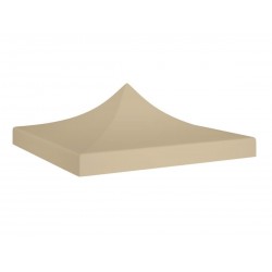 Pavėsinės stogo uždangalas 2 × 2 m – smėlio spalvos, 160 g/m²