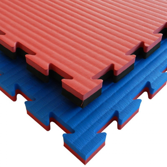 Grindų Danga Tatami JJ30J Raudona Mėlyna 100x100x3,0 Tankis 105 kg/m³