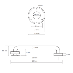 Laikiklis BEMETA Help 20 cm. Tesus, Nerūdijančio plieno, Poliruotas