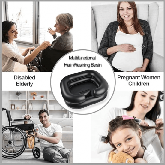 Pripučiama Galvos-Plaukų Plovimo Vonelė KASMAN GS 50x60 Black