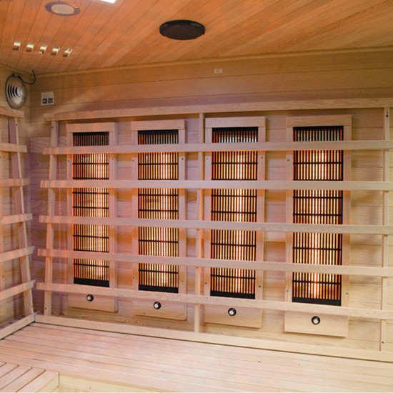 Infraraudonųjų Spindulių Sauna AMO-EA4CRS 180x180x200 keturvietis su himalaju druska